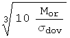 (10 M_or/σ_dov)^(1/3)