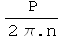 P/(2π . n)