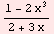 (1 - 2 x^3)/(2 + 3 x)