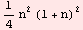 1/4 n^2 (1 + n)^2